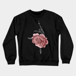 Ballet Dancer Ballerina Dance Floral Roses Crewneck Sweatshirt